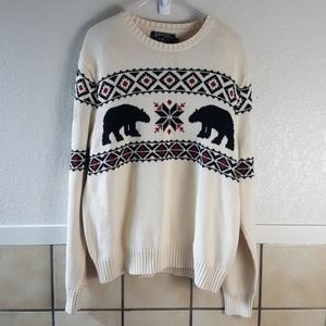 American Living beige and black winter sweater